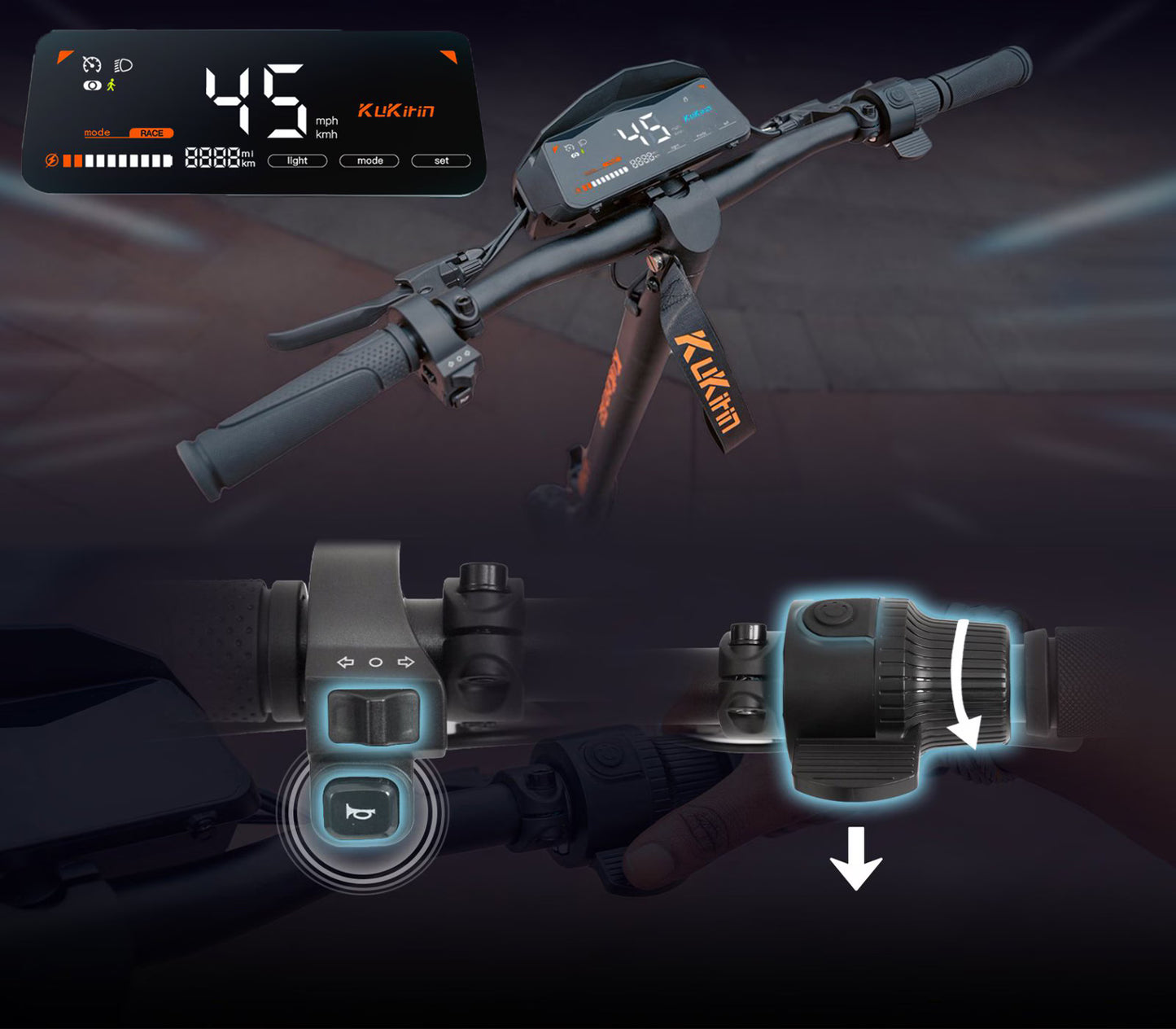 Kukirin G2, viteza 45km/h, autonomie 55km